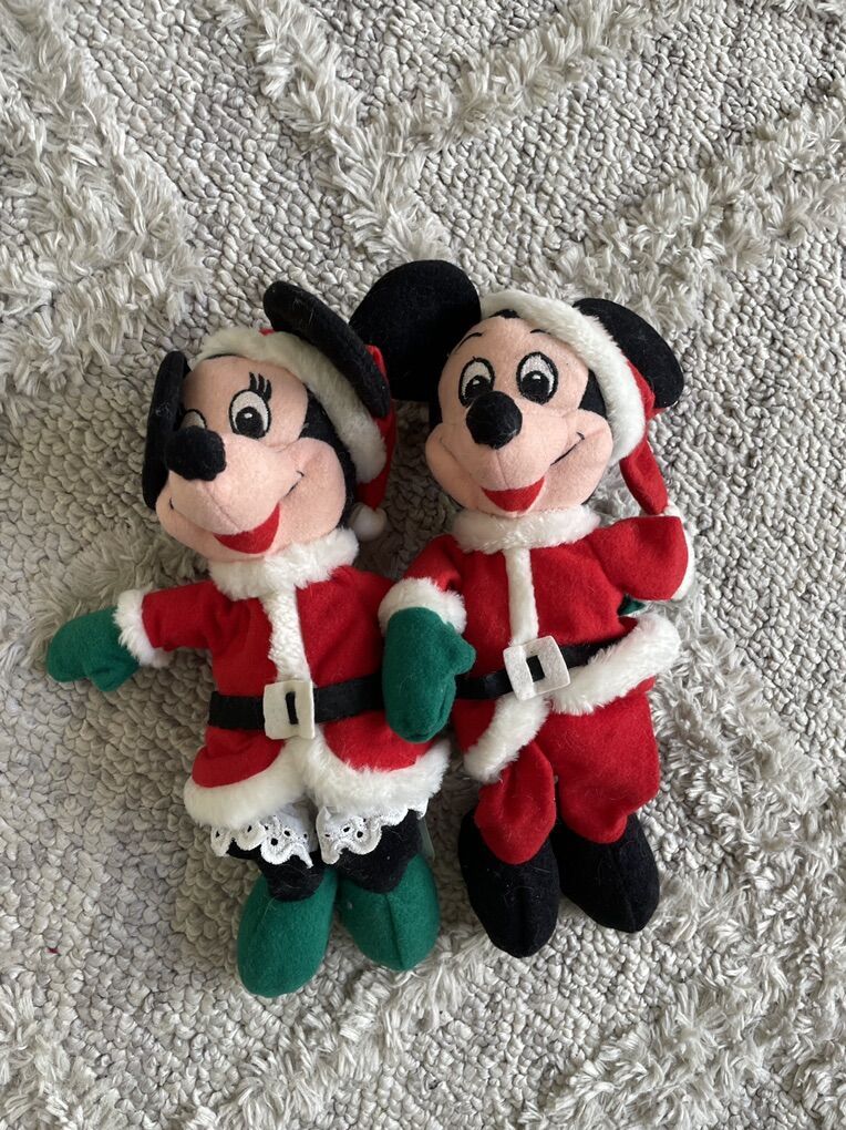 Vintage Disney christmas Mickey & Minnie Mouse