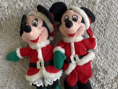 Vintage Disney christmas Mickey & Minnie Mouse