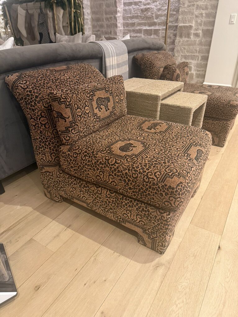 2 Custom Slipper Chairs