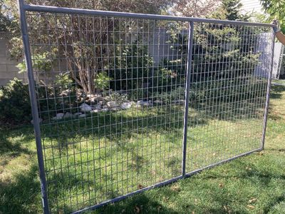 6x10 Large Galvanized Steel Mesh Fence Panel