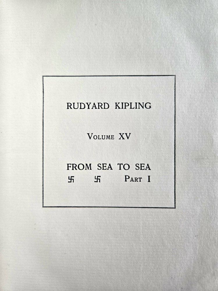 ​1900 Rudyard Kipling FROM SEA TO SEA Part 1 Outward Bound Edition Vol XV Scribners