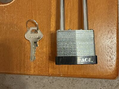 Brand New Ace Padlock with Key