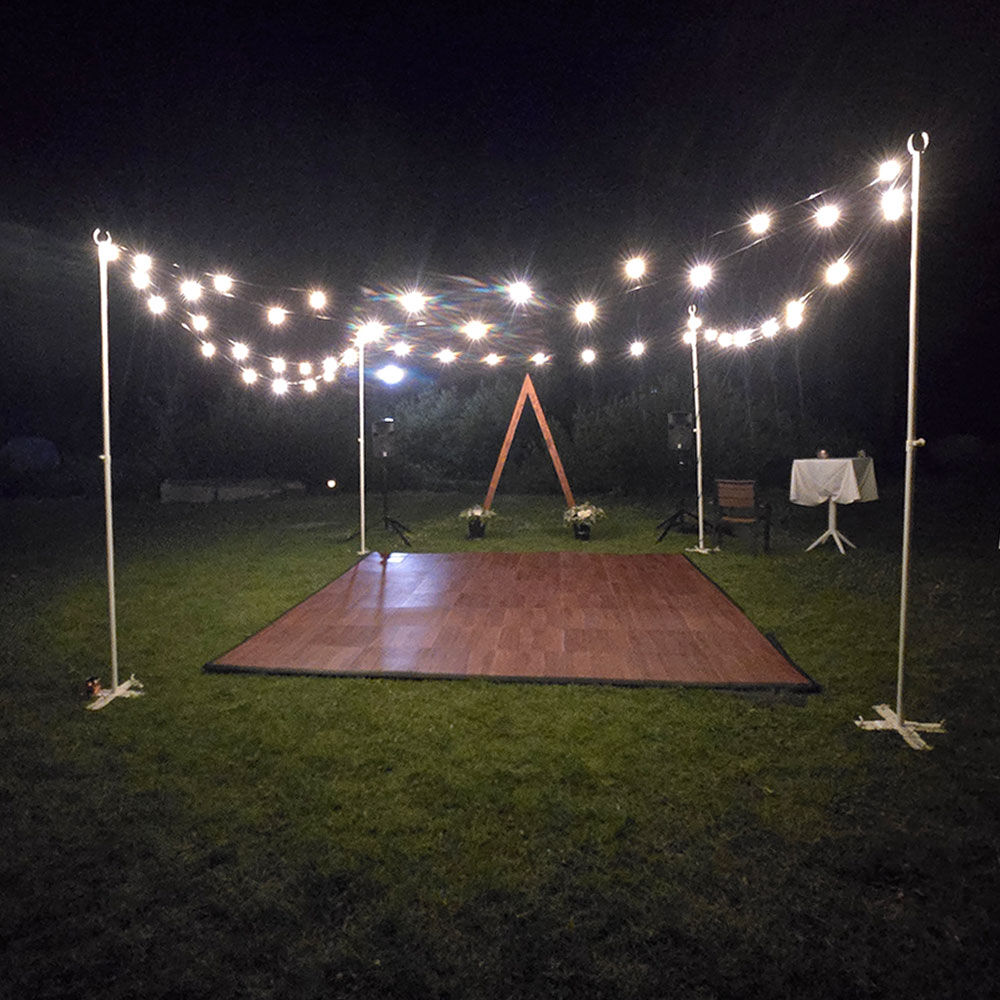 Dance Floor Rentals - Dark Maple, Black/White Checkered, Oak, Black and White Dance Floors