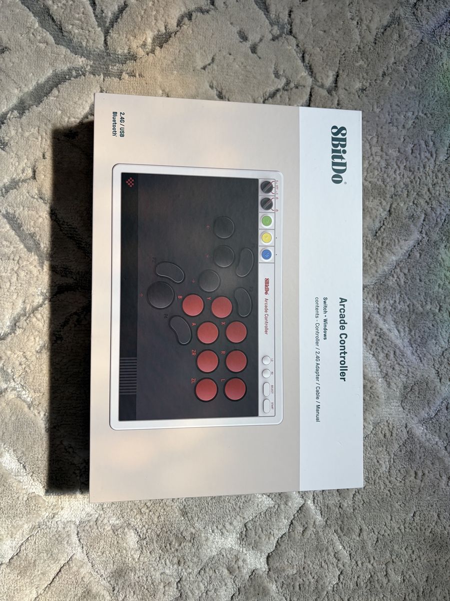 8BitDo Arcade Stick Controller for Switch & Windows - Bluetooth & 2.4G USB