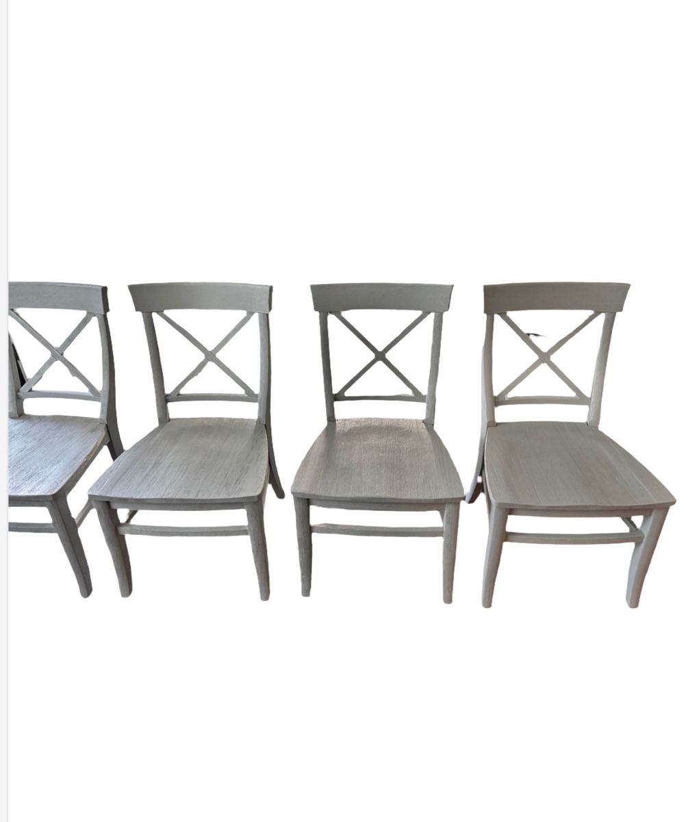 Pottery Barn Gray Dining Chairs Set Of 4 
