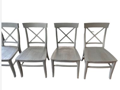 Pottery Barn Gray Dining Chairs Set Of 4