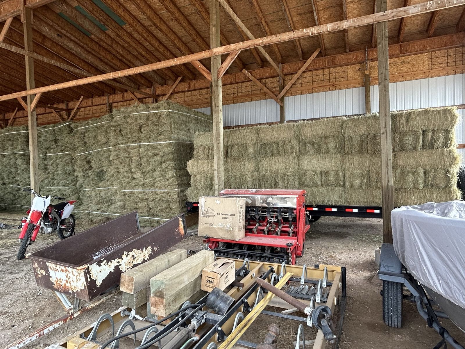 Small square grass bales