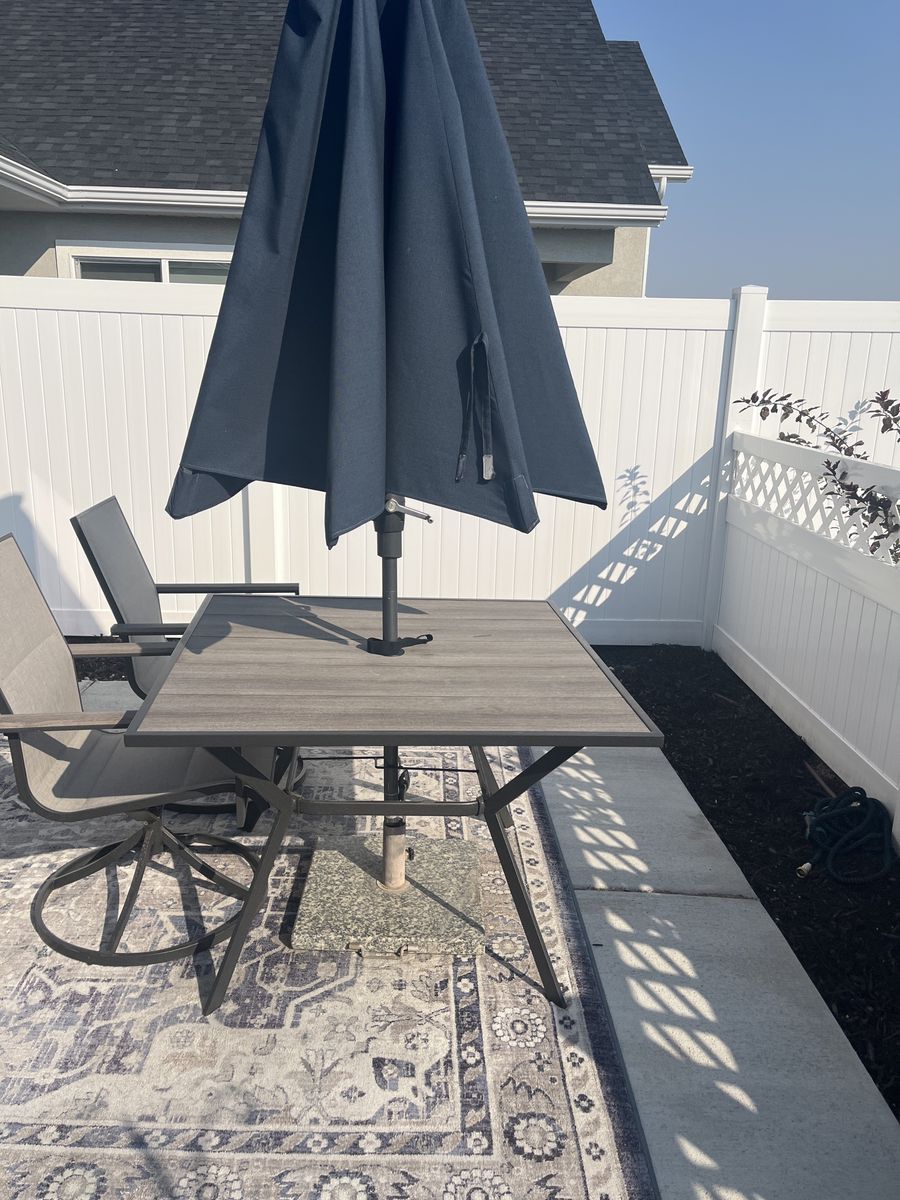 Umbrella and stand 