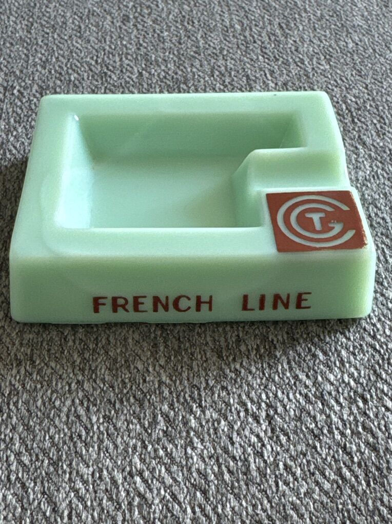 Vintage OPALEX Glass Ashtray FRENCH LINE $10