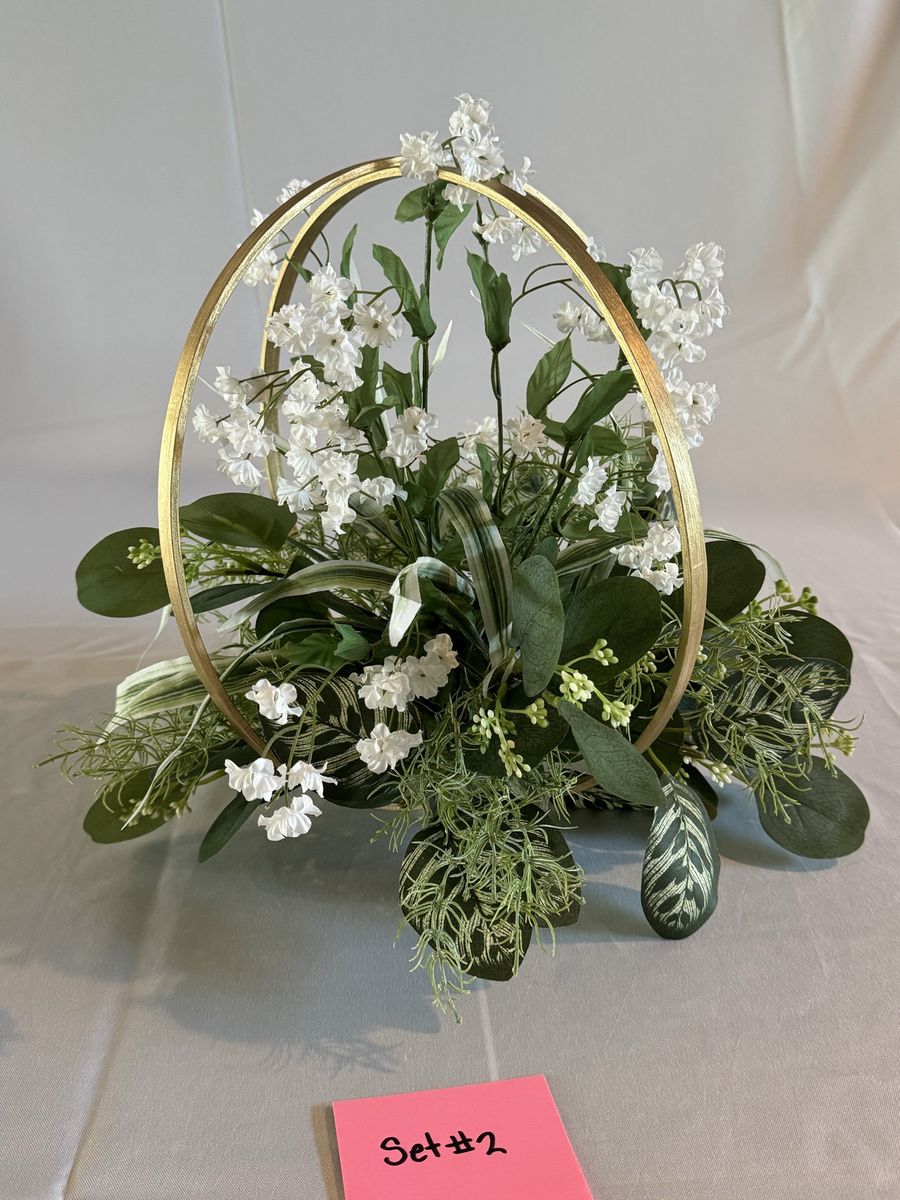 7 centerpieces - greenery for wedding or other events