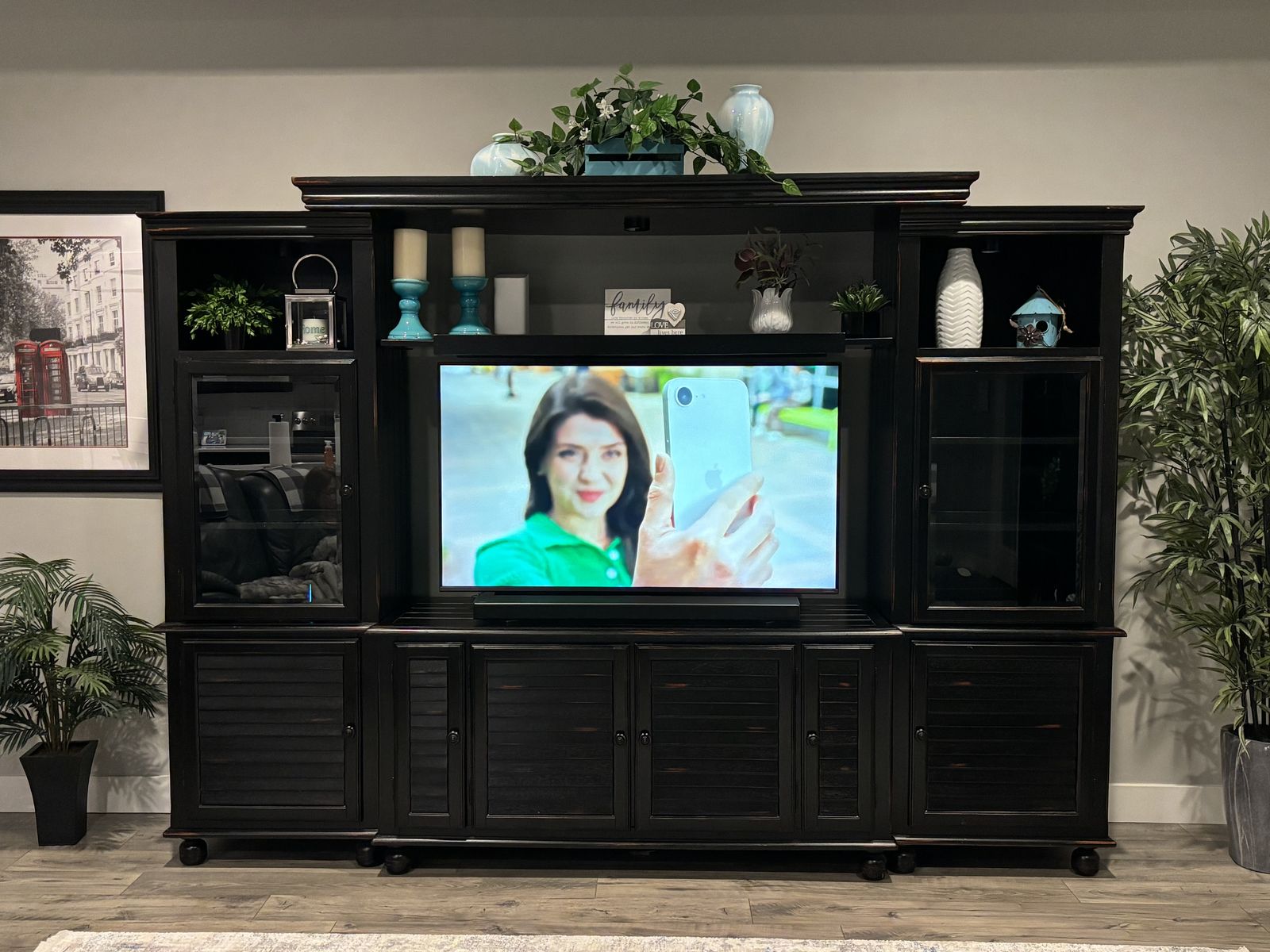 Antique Black Entertainment Center