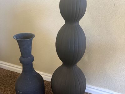 Flat Black Vases