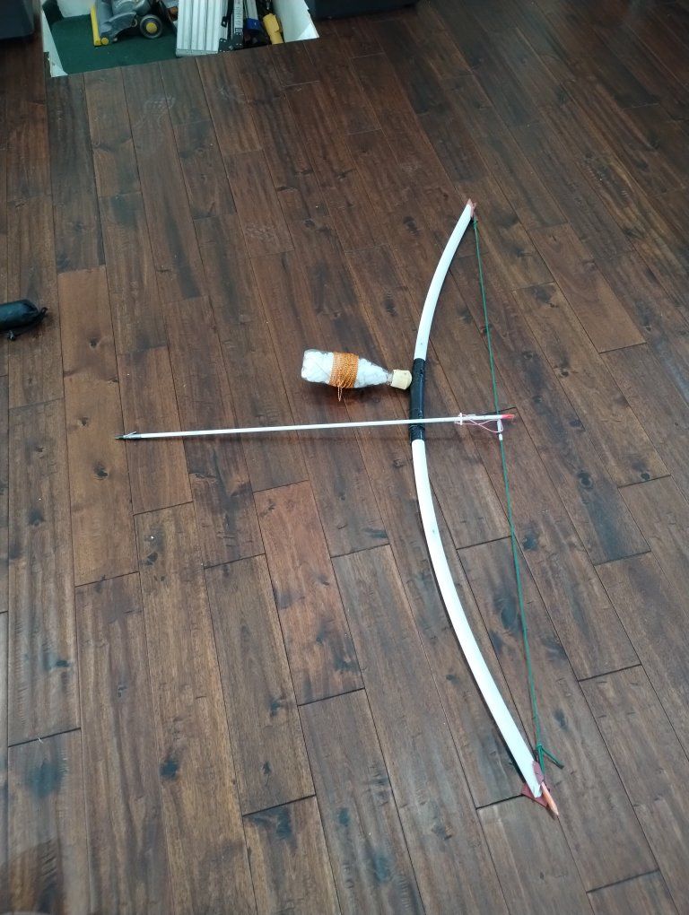 Custom DIY Bow and Arrow Set with Handcrafted Fishing Setup