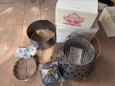 New Volcano Grill & Box Of Accessories