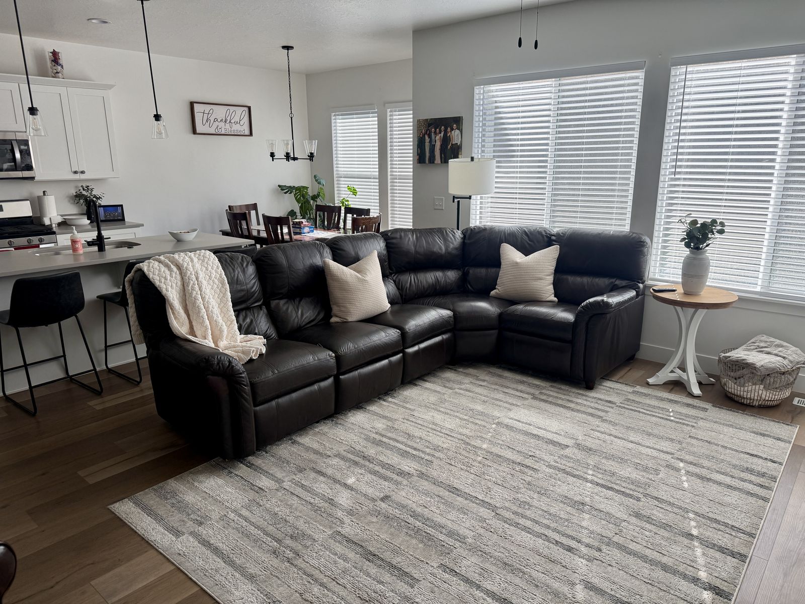 5 Piece Leather Sectional - Bassett Furniture