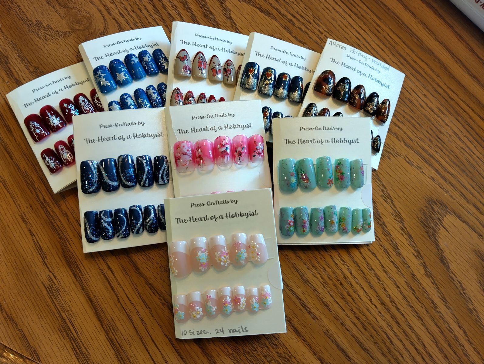 Press on Nails Hand-Painted