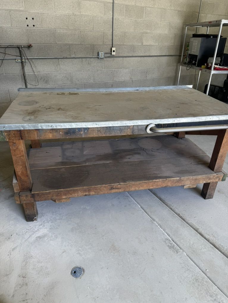 Heavy Duty 76” Workbench with Steel Top