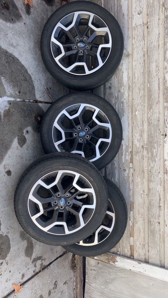 OEM Subaru 17 rims With Yokohama Geolandar tires