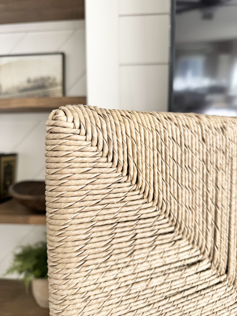 GORGEOUS | High End | Morris & Co. | Woven Bench Top | Rattan & Wood | Needs Legs