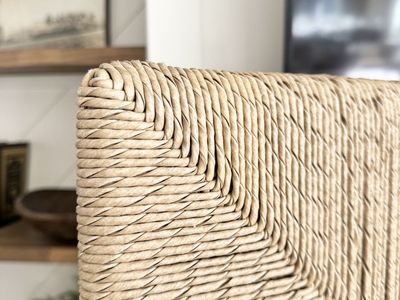 GORGEOUS | High End | Morris & Co. | Woven Bench Top | Rattan & Wood | Needs Legs