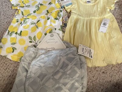 Gap 0-3mo. Girl dresses and swaddle sac