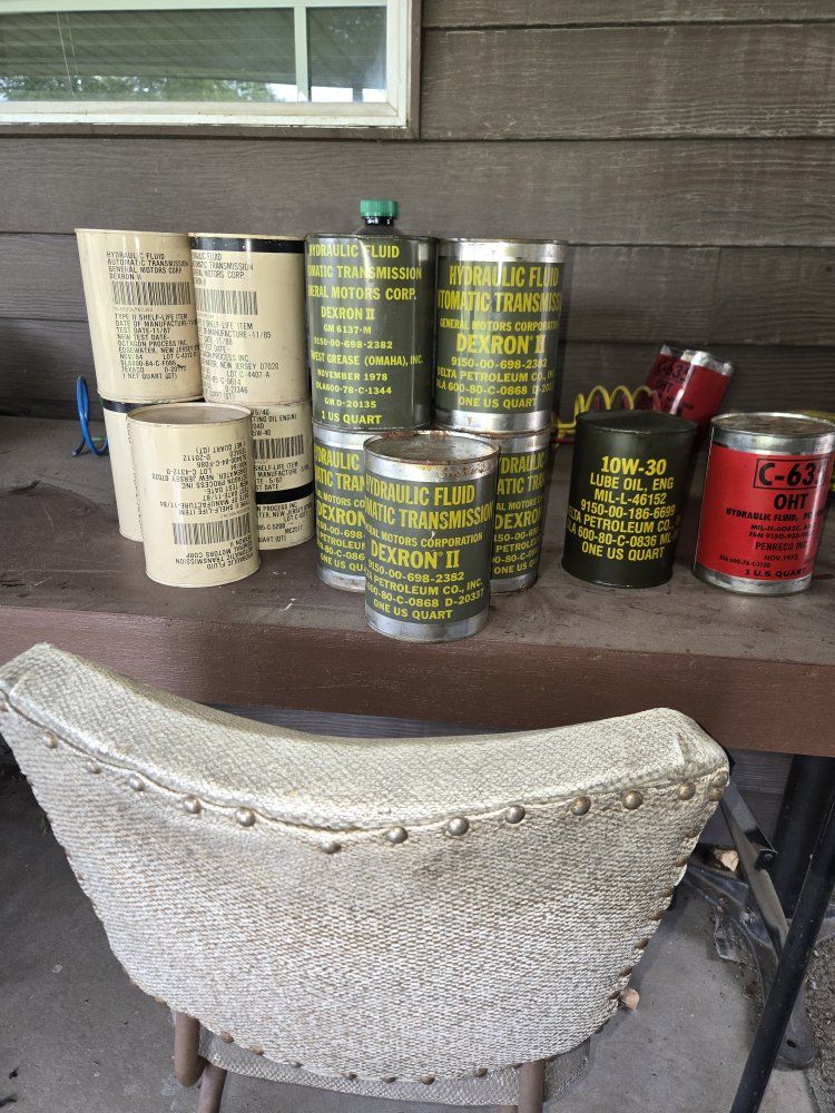 ASSORTED MILITARY SURPLUS OIL & ATF