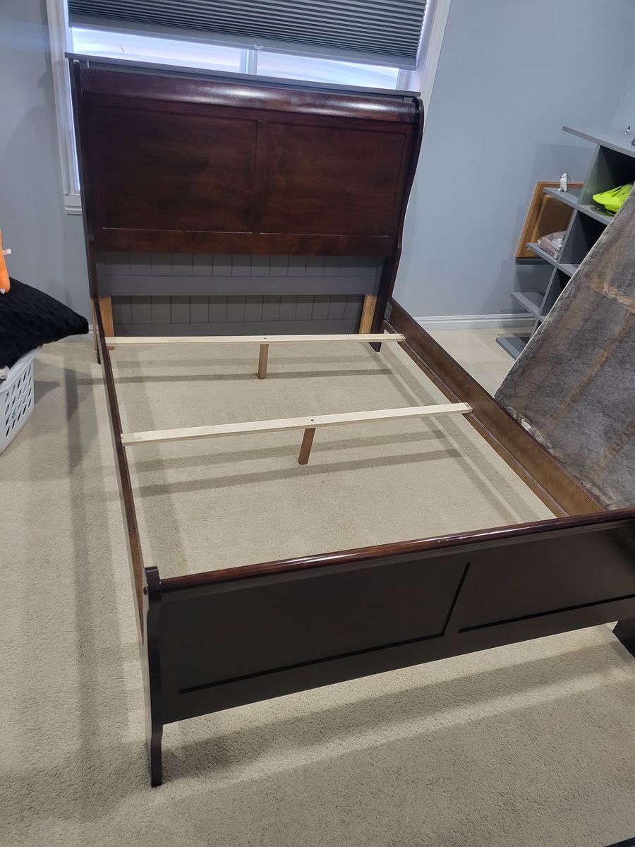 Full size sleigh bed frame