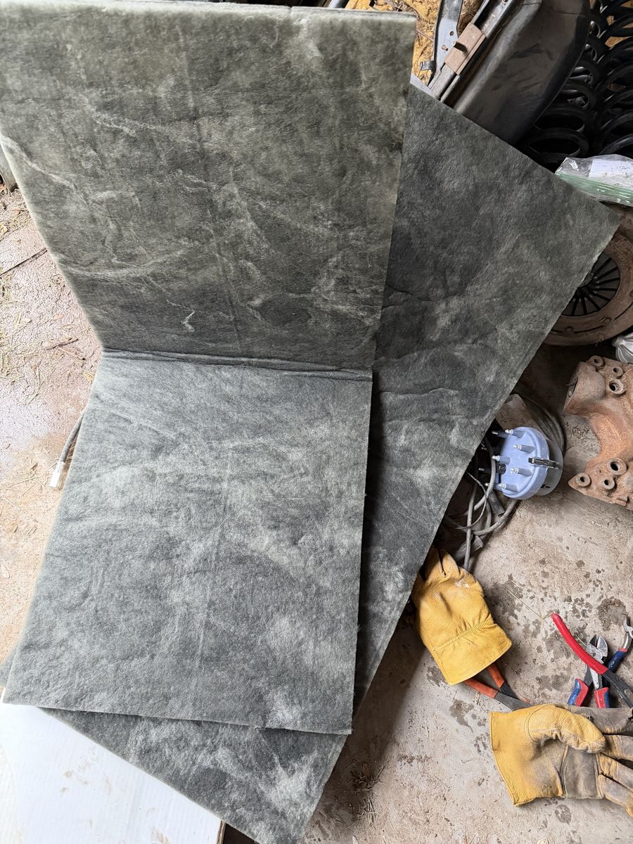 1969 Mustang coupe headliner insulation 