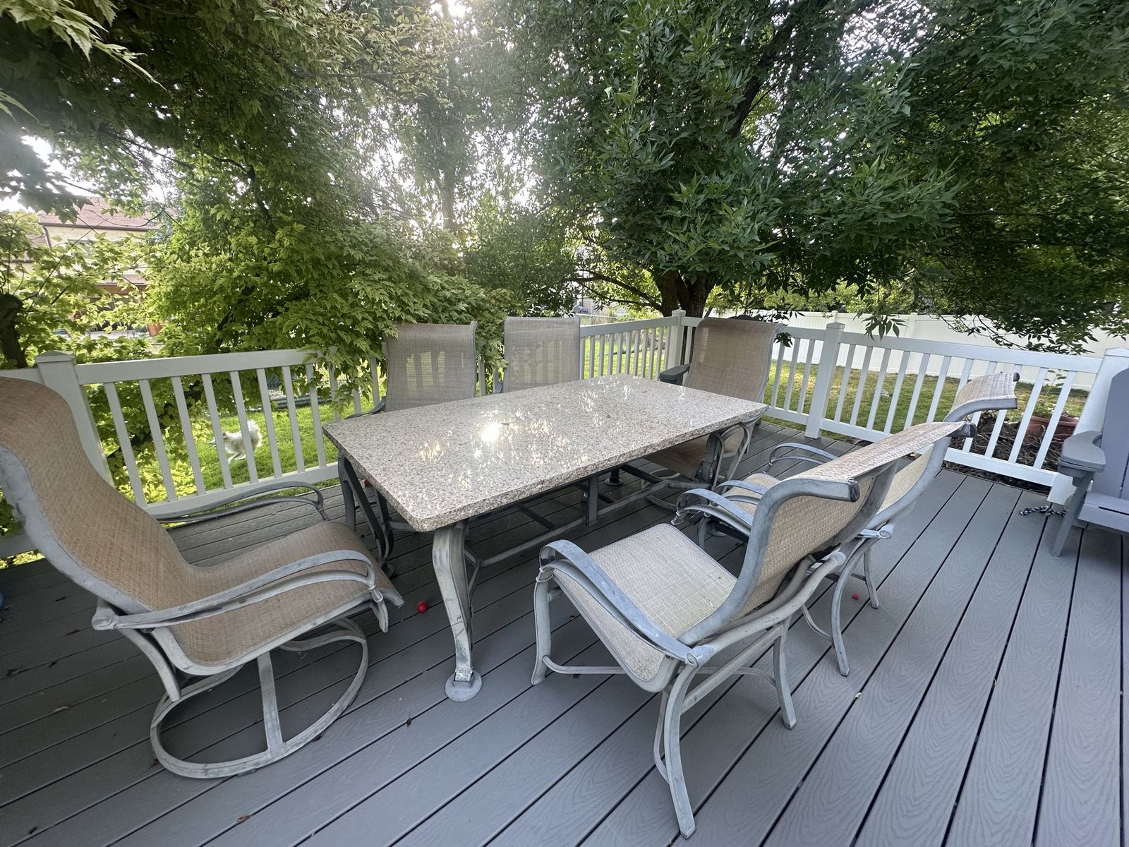 Granite Patio Dining Table