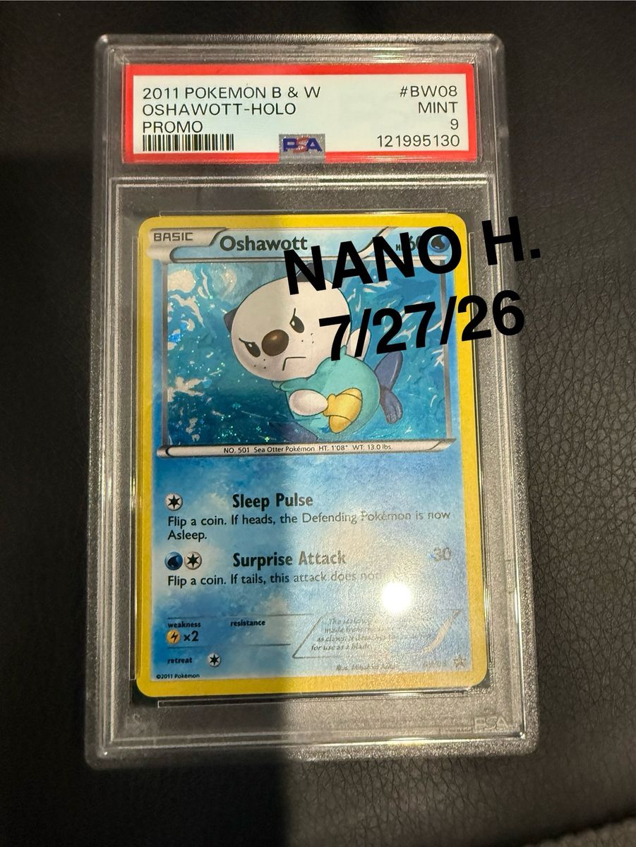 2011 POKEMON BLACK & WHITE PROMO OSHAWOTT-HOLO BW08