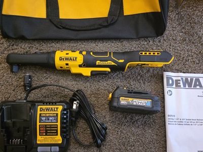 New DEWALT 20-Volt Max Lithium-Ion Cordless Ratchet Kit with 3/8 in. and 1/2 in. Anvils