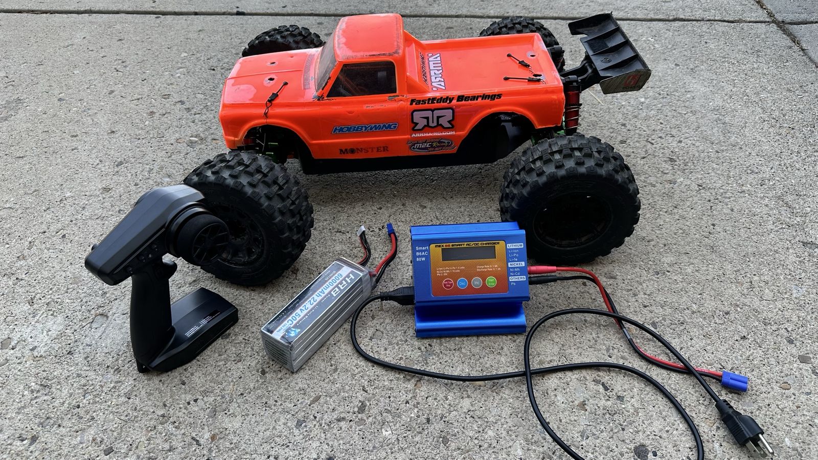 Arrma Big Rock 6S Based Basher 1:8 Scale 4X4 Battery+Charger Included RTR