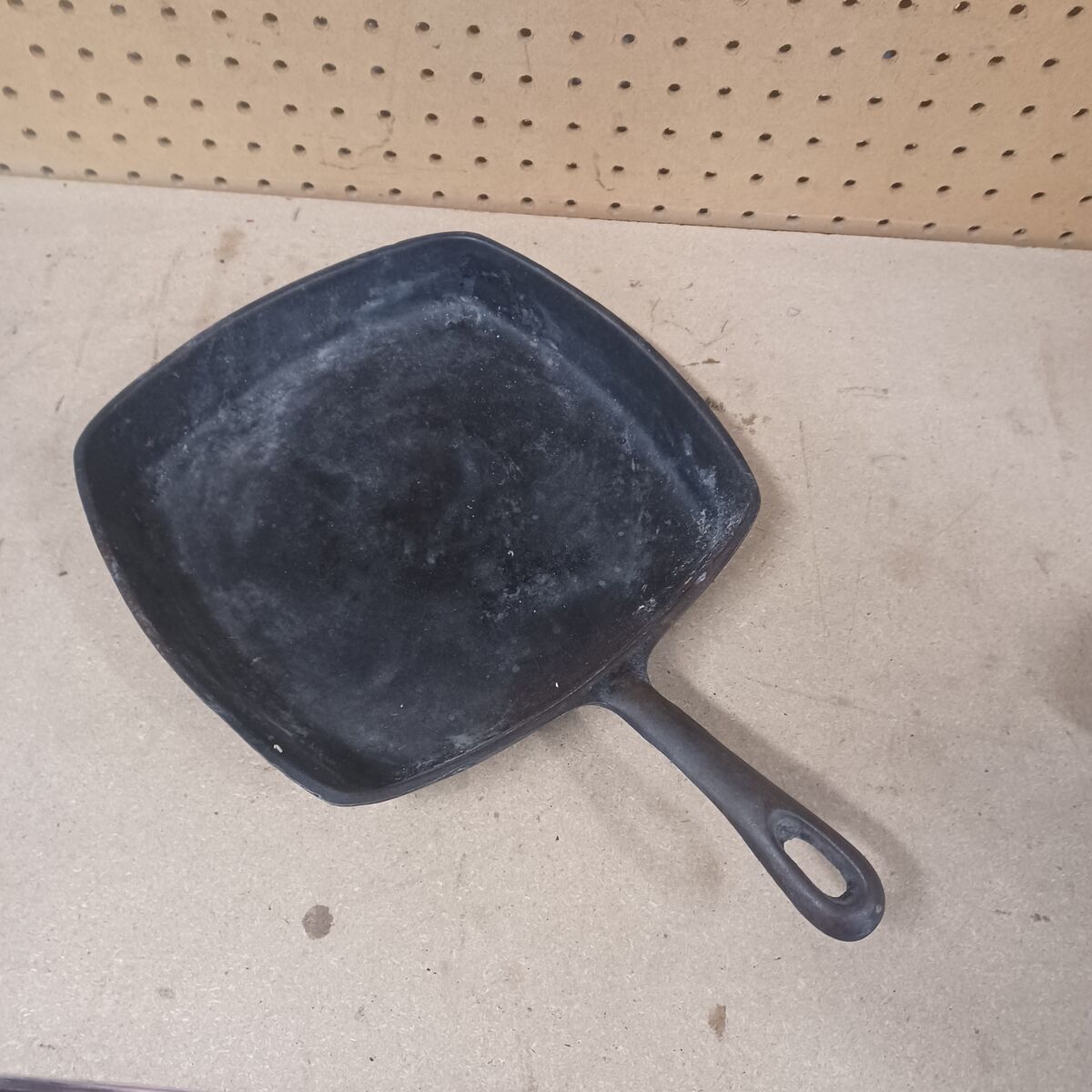 Vintage cast iron square skillet