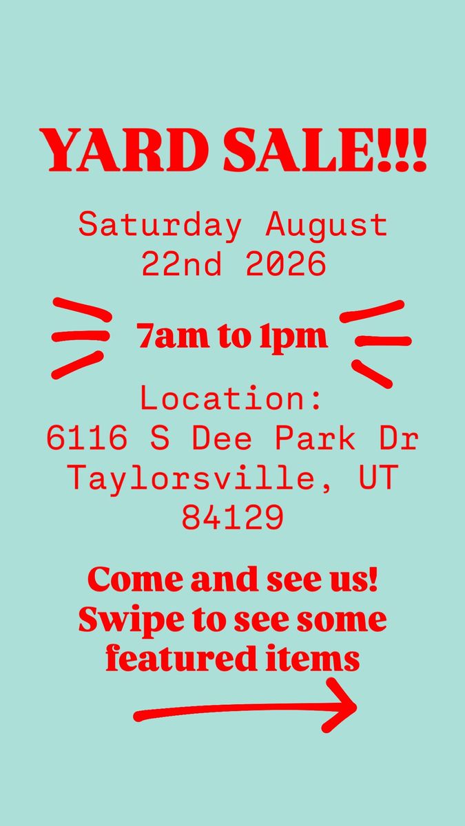 YARD SALE!!