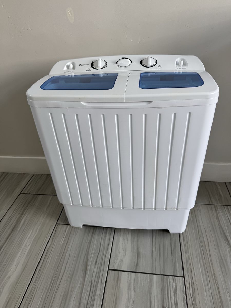 Costway Portable Mini Compact Twin Tub 20lb Washing Machine Washer Spin Dryer