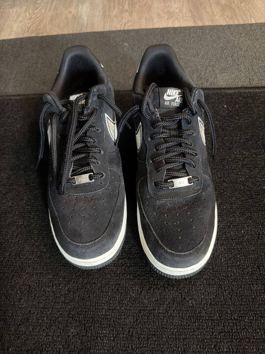 Nike Air Force 1 Low Black Suede Sneakers Size 11