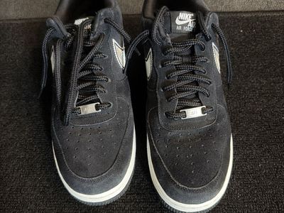 Nike Air Force 1 Low Black Suede Sneakers Size 11