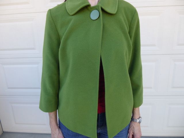 Cape Type Jacket - Size Small - Olive Green