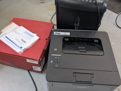 Brother B&W Laser Wifi Printer w/ extra toner and Shredder