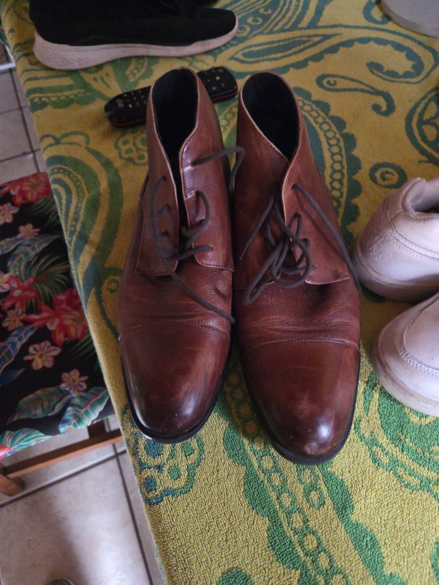 Alfani Men's Brown Leather Chukka Boots