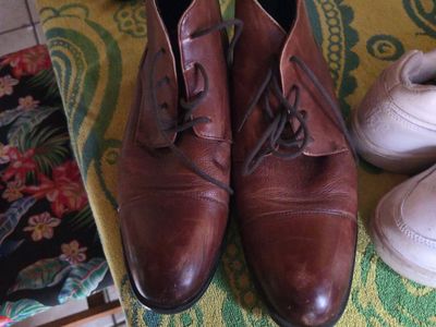 Alfani Men's Brown Leather Chukka Boots