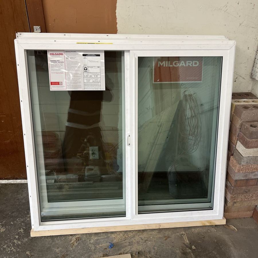 New Milgard White Vinyl Sliding Windows