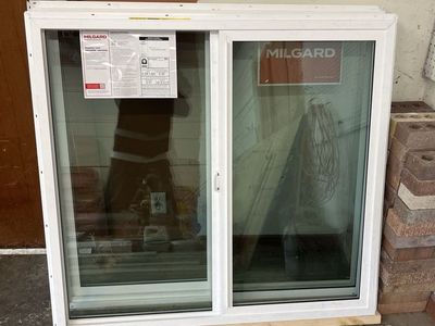 New Milgard White Vinyl Sliding Windows