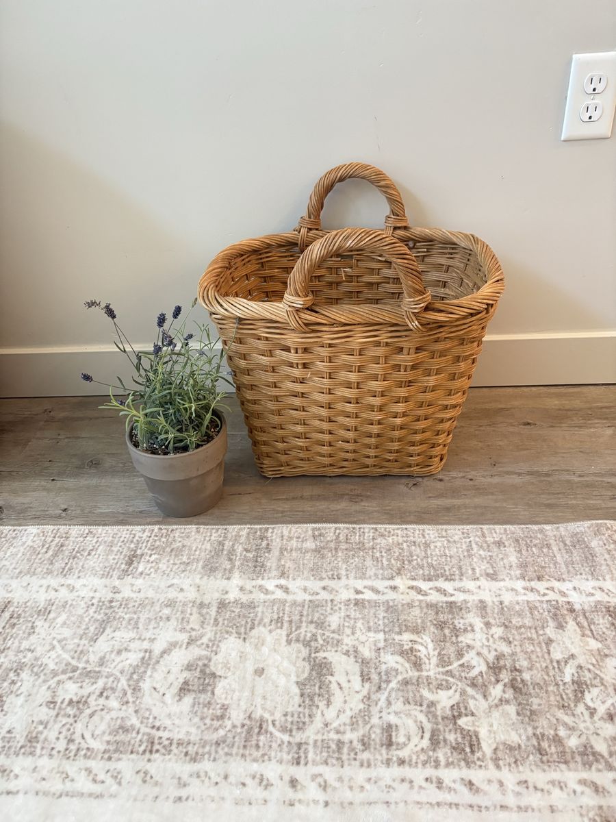 Large 2 Handle Wicker Basket