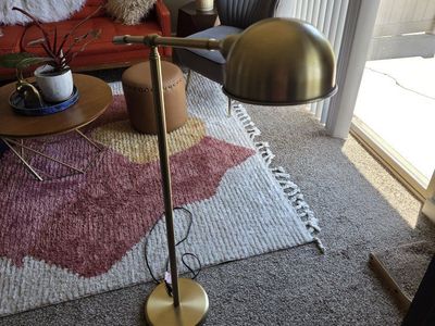 Modern brushed Gold Finish Adjustable Floor Lamp - Stylish Home Lighting