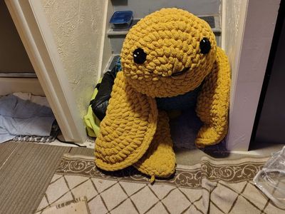 Giant Homemade crocheted squirtle