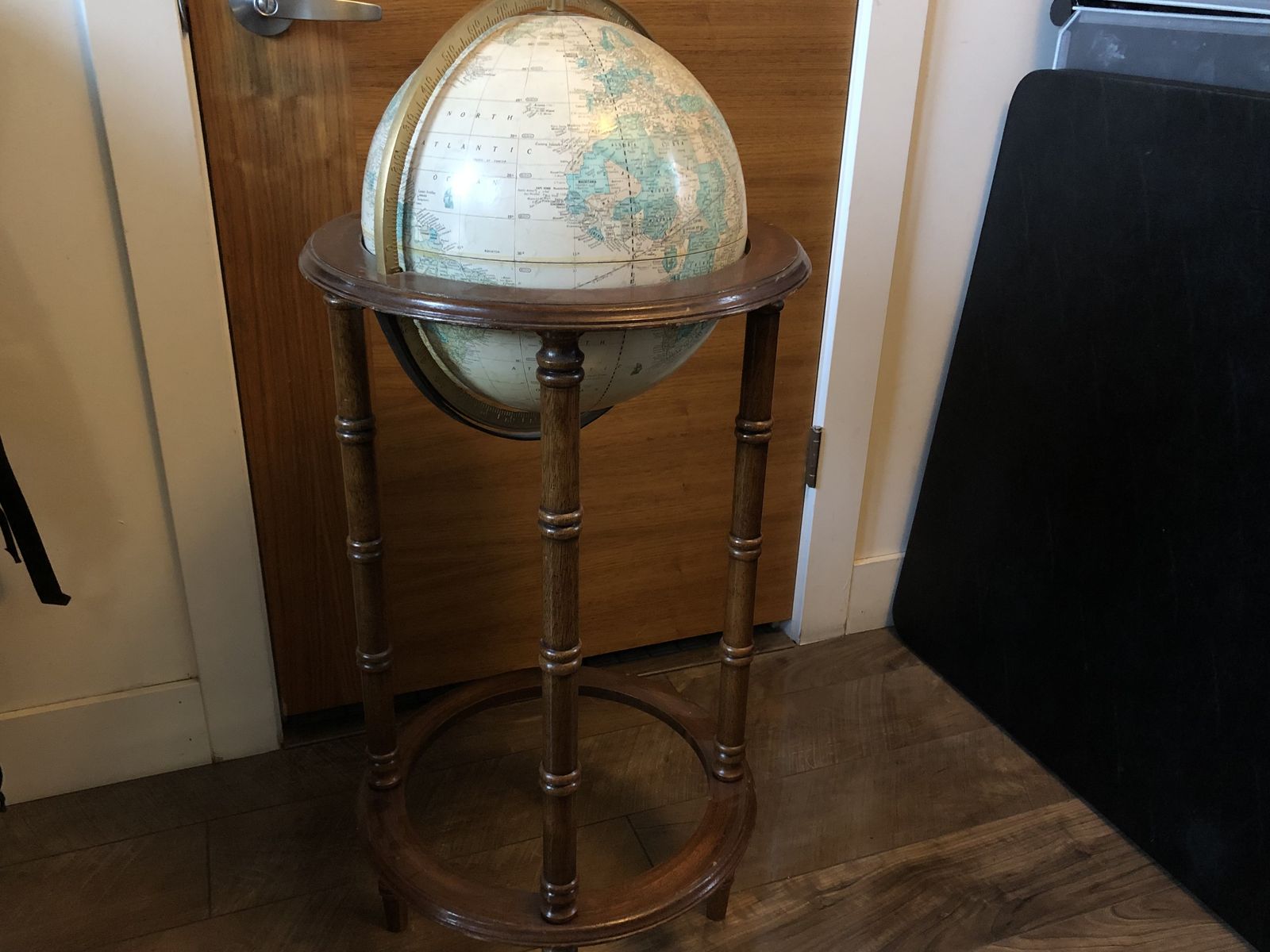 Crams Imperial Rotating World Globe with Wood Stand