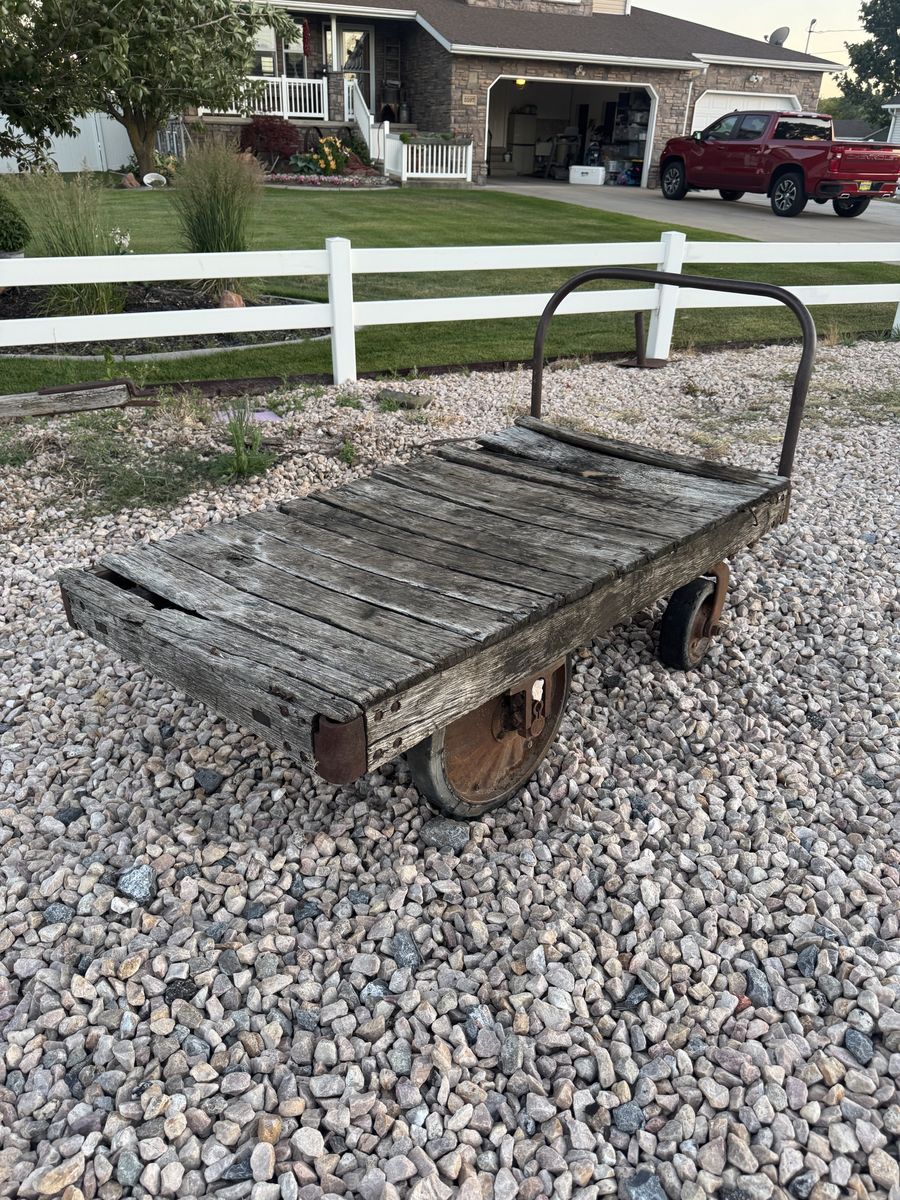 Really cool old industrial cart