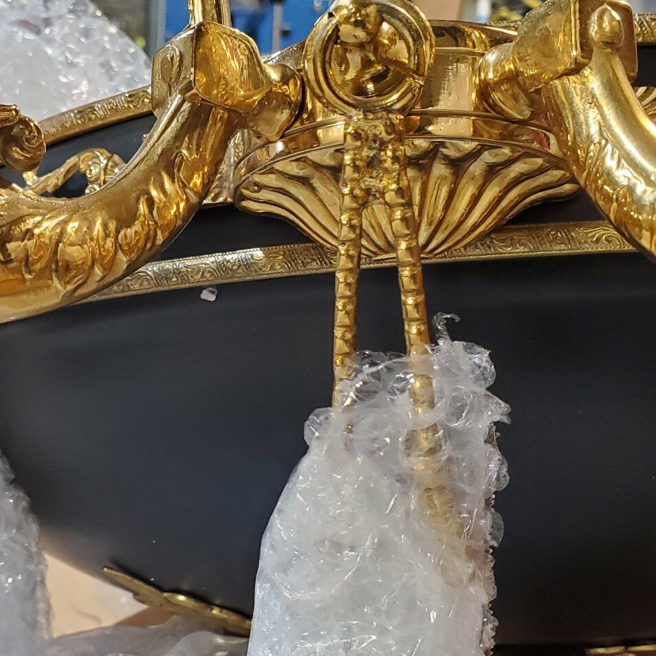 Beautiful Antique Chandelier *Refurbished* Gld/Blk