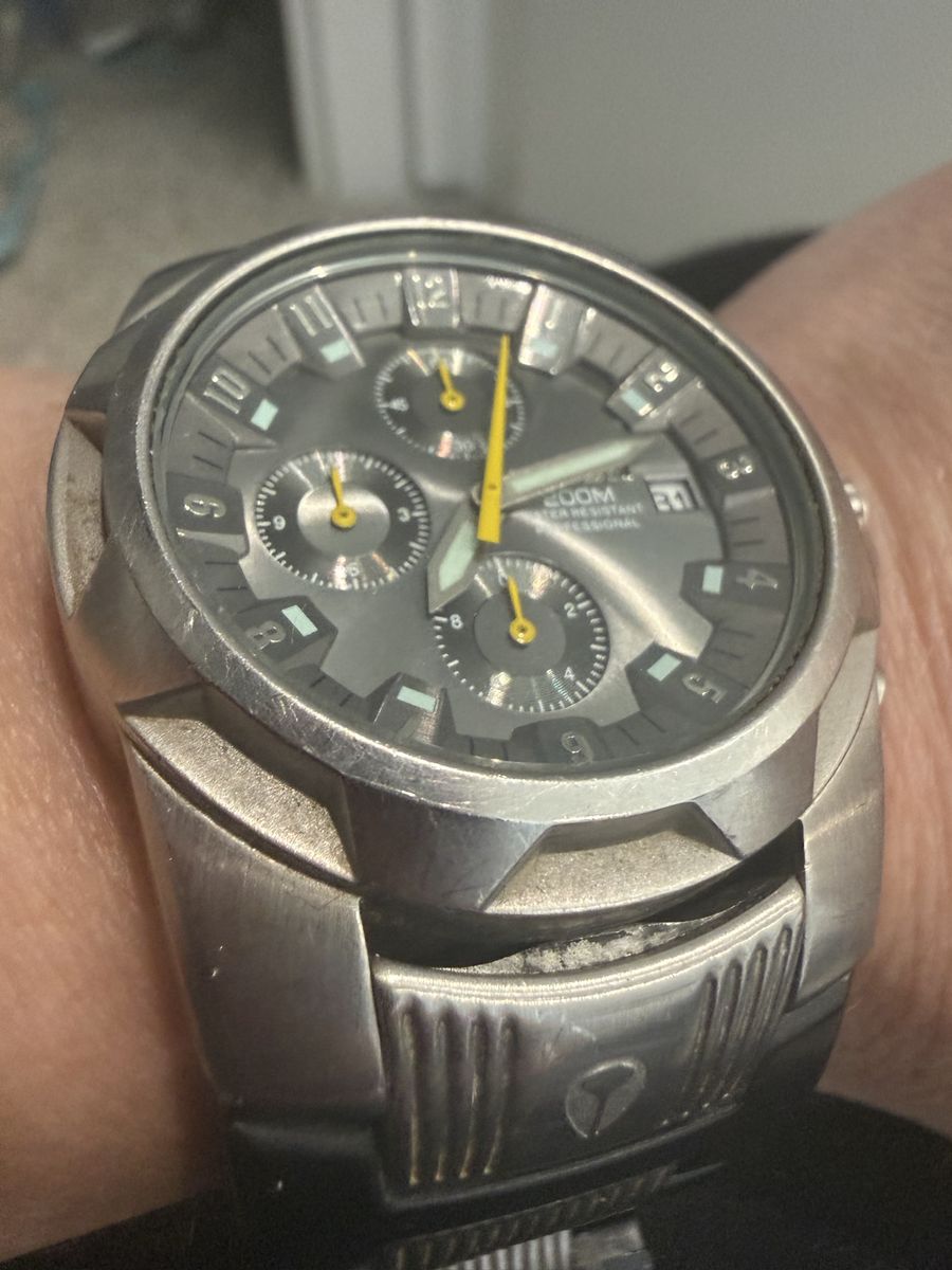 Nixon 200M Water Resistant Chronograph Watch with Stainless Steel Band